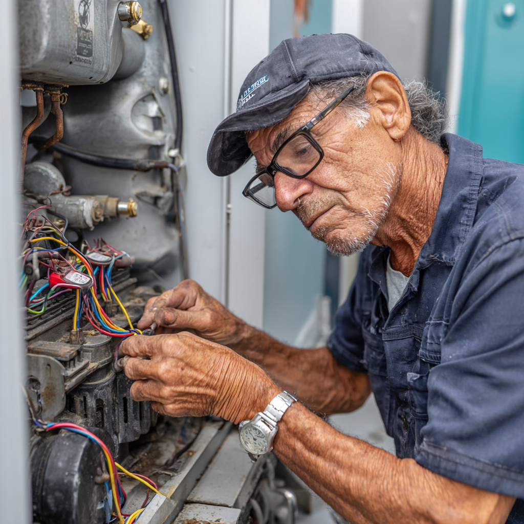 Conserto do motor de um freezer