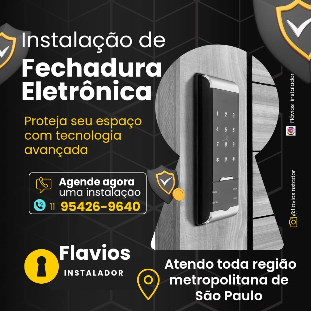 Instalação de fechadura eletrônica/ digital