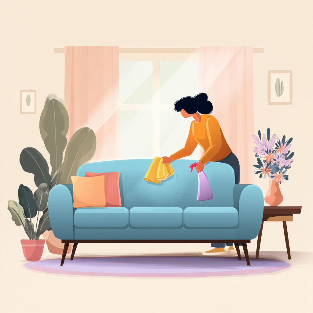 Misturas para a limpeza sofá