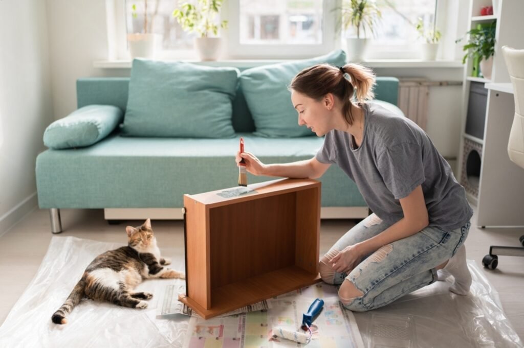 reforma móvel de madeira