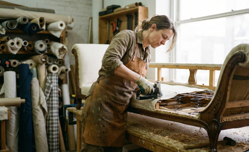 trocar estofado de sofá
