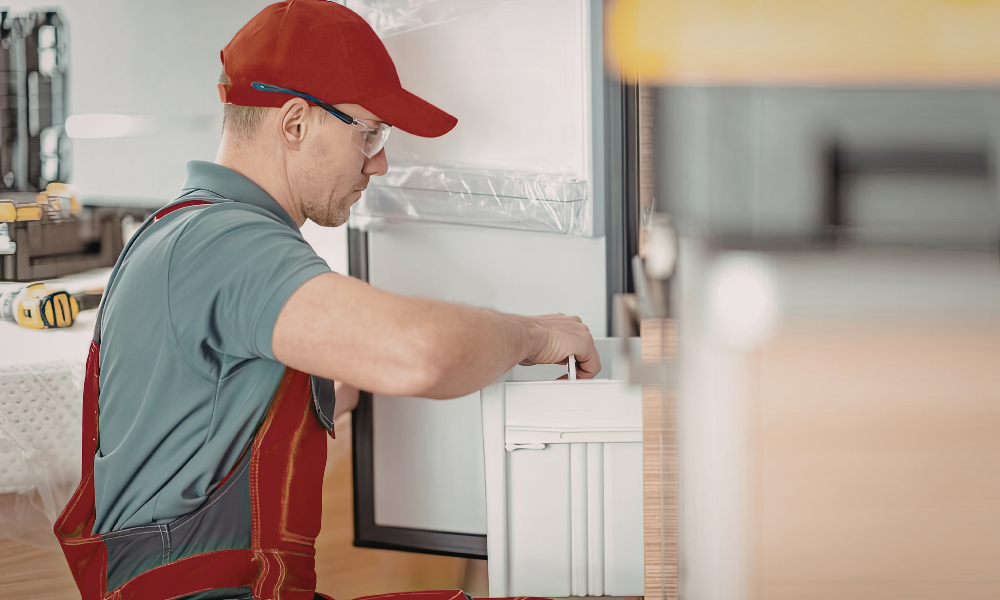 vazamento de água da geladeira