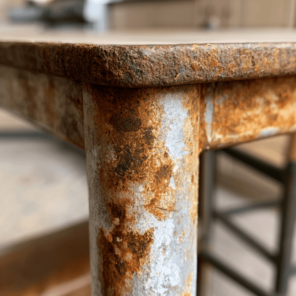 Como consertar pé de mesa enferrujado com segurança